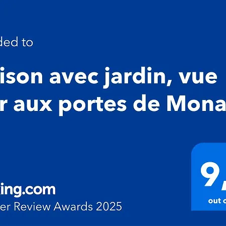Maison Avec Jardin, Vue Aux Portes De Monaco